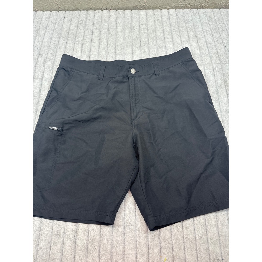 Adidas Golf Shorts Mens 34 Black Performance Flat Front Zippered Pocket Athletic